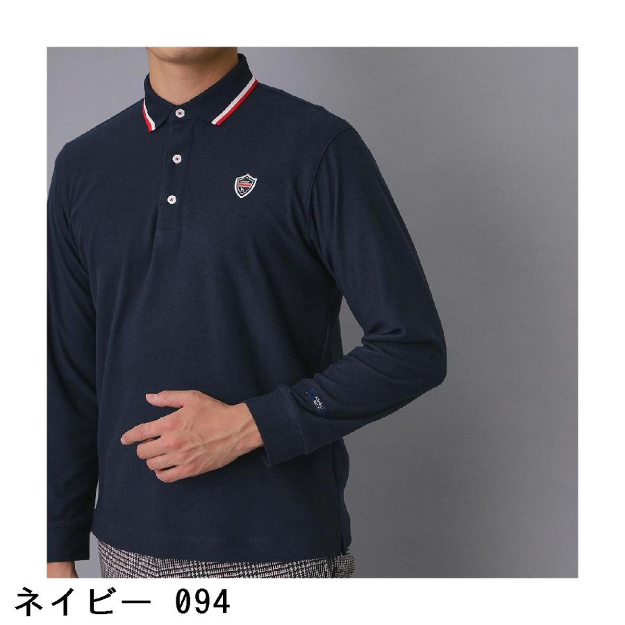 adabat 起毛ストレッチ長袖ポロシャツ アダバットネイビー ADABAT NAVY 起毛ストレッチ長袖ポロシャツ : GDO