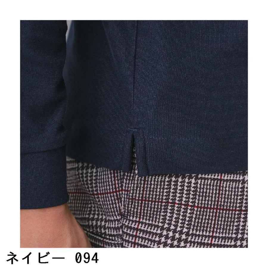 アダバットネイビー ADABAT NAVY 起毛ストレッチ長袖ポロシャツ : GDO