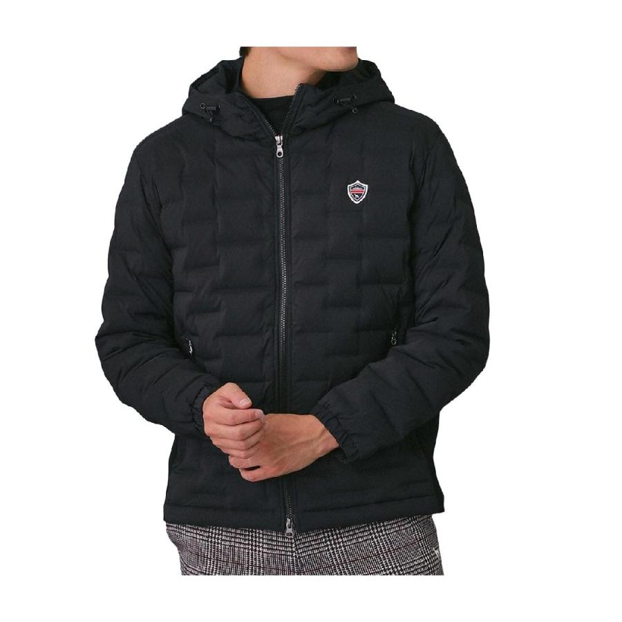 アダバットネイビー ADABAT NAVY フードロゴ ストレッチダウン 