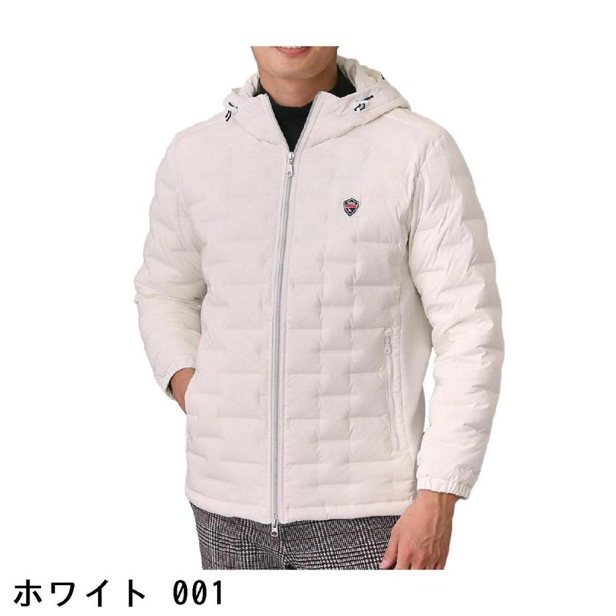 アダバットネイビー ADABAT NAVY フードロゴ ストレッチダウンジャケット_1