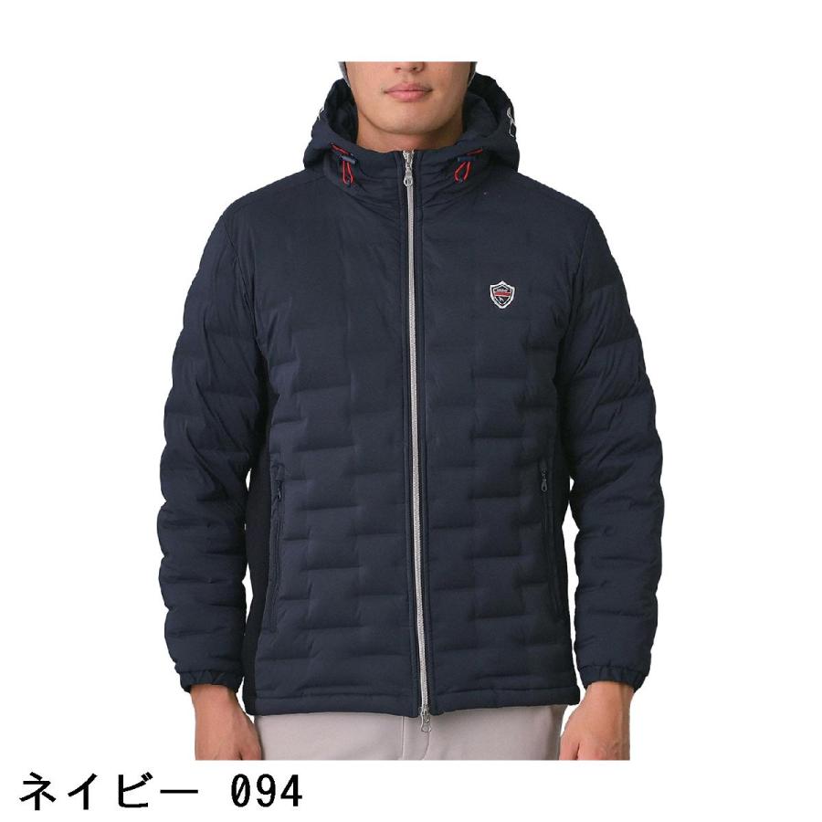 アダバットネイビー ADABAT NAVY フードロゴ ストレッチダウンジャケット_3