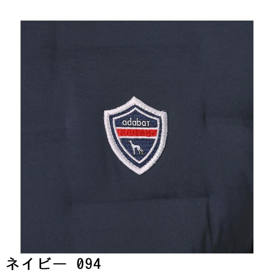 アダバットネイビー ADABAT NAVY フードロゴ ストレッチダウンジャケット_8