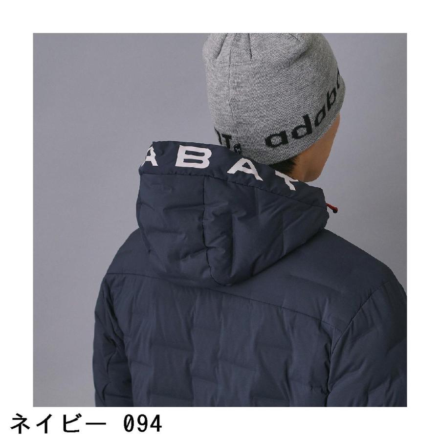アダバットネイビー ADABAT NAVY フードロゴ ストレッチダウンジャケット_9