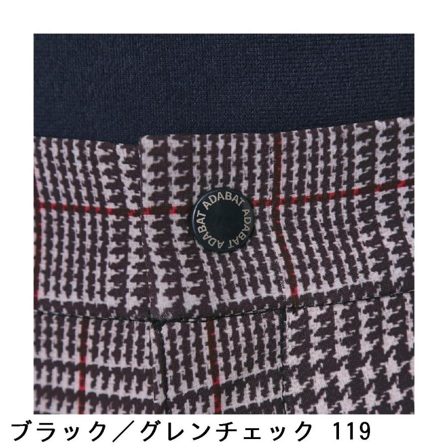 adabat ネイビー チェック柄 メンズゴルフスラックス adabat