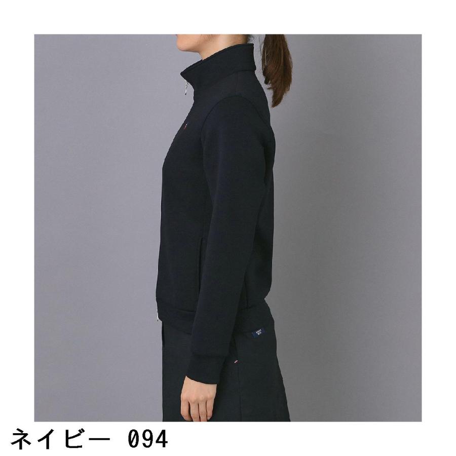 アダバットネイビー ADABAT NAVY ストレッチ ライトスムースジップブルゾン レディス_4