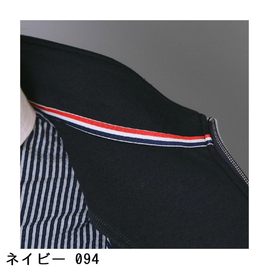アダバットネイビー ADABAT NAVY ストレッチ ライトスムースジップブルゾン レディス_8