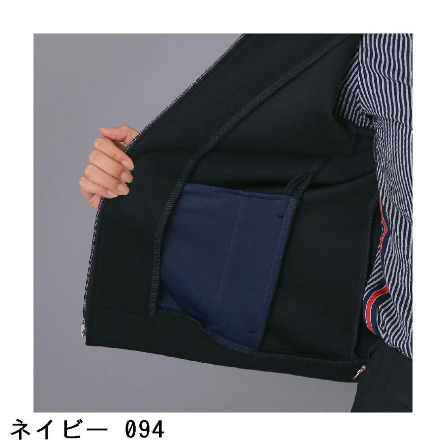 アダバットネイビー ADABAT NAVY ストレッチ ライトスムースジップブルゾン レディス_9