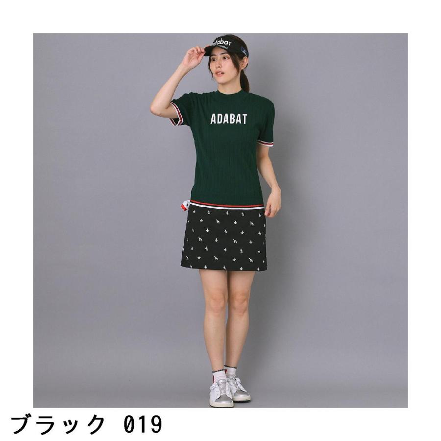 アダバットネイビー ADABAT NAVY エンブロイダリーモノグラムスカート レディス_10
