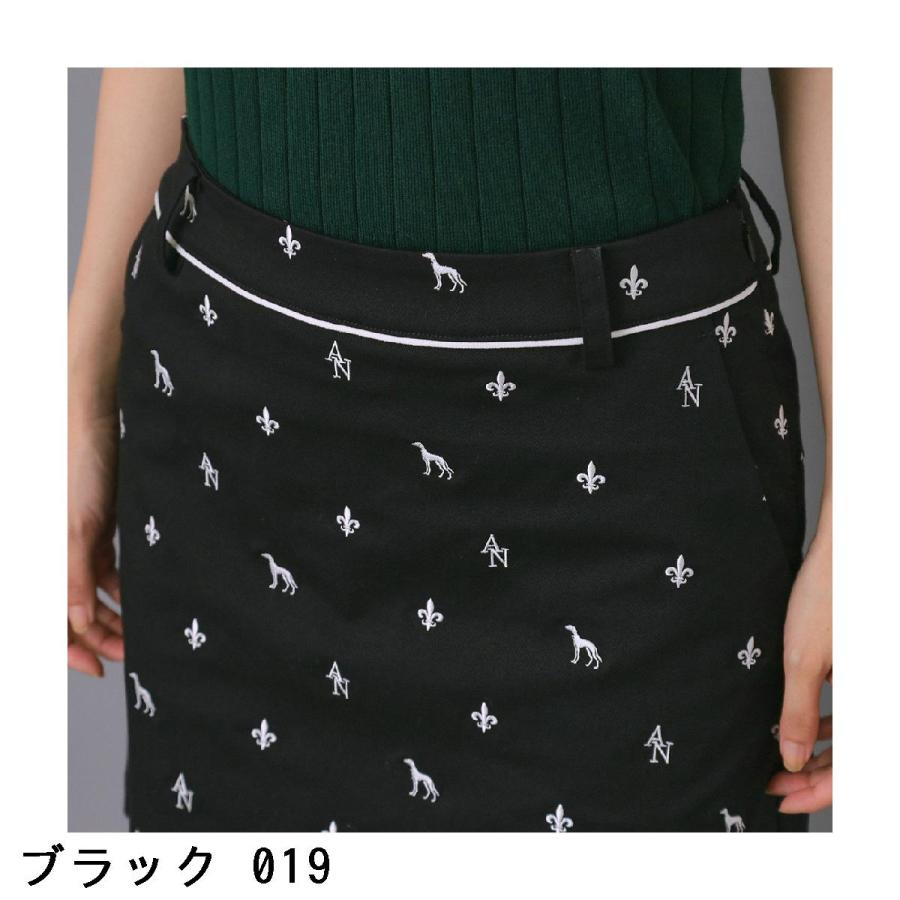 アダバットネイビー ADABAT NAVY エンブロイダリーモノグラムスカート レディス_4