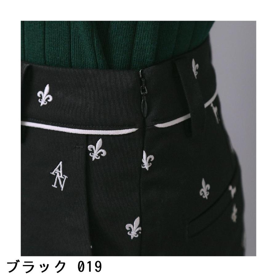 アダバットネイビー ADABAT NAVY エンブロイダリーモノグラムスカート レディス_5