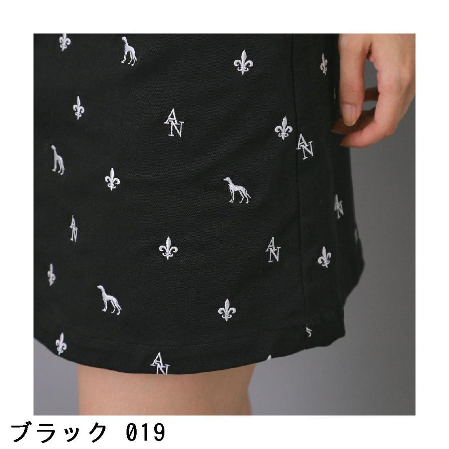 アダバットネイビー ADABAT NAVY エンブロイダリーモノグラムスカート レディス_8