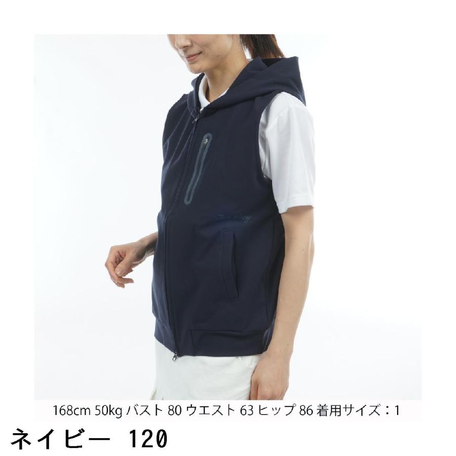 極美品　ジャックバニー　ダウンベスト　フルジップ　ダブル　サイズ5 ネイビー Jack Bunny!!（ジャックバニー） ダンボール ジップベスト レディス