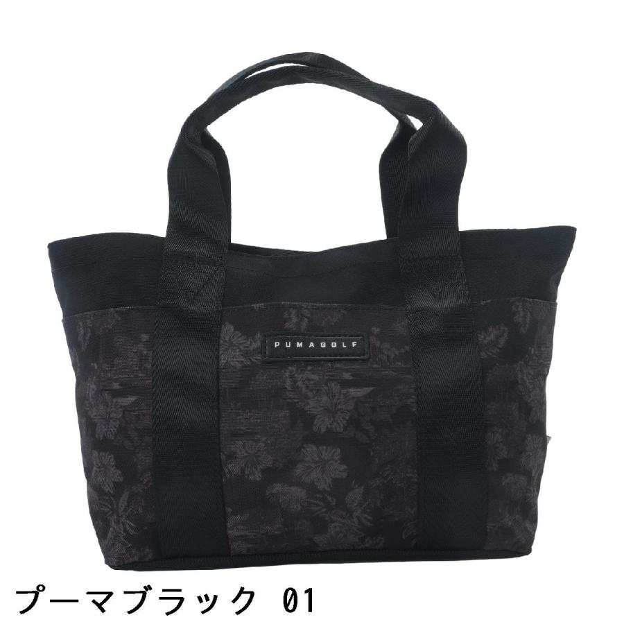 Puma Golf 黒 トートバッグ PUMA（プーマ） PUMA AOP ラウンドトートバッグ : GDOゴルフショップ