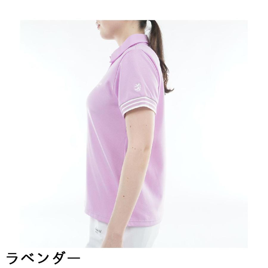 アドミラル Admiral ストレッチ カラタッチ ワンポイントロゴ半袖ポロシャツ レディスの画像