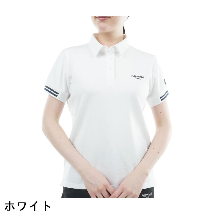 アドミラル Admiral ストレッチ カラタッチ ワンポイントロゴ半袖ポロシャツ レディスの画像