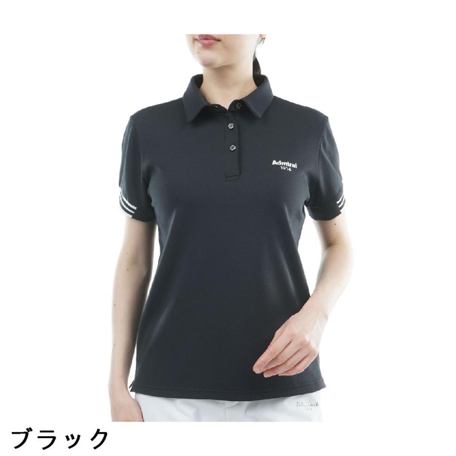 アドミラル Admiral ストレッチ カラタッチ ワンポイントロゴ半袖ポロシャツ レディスの画像