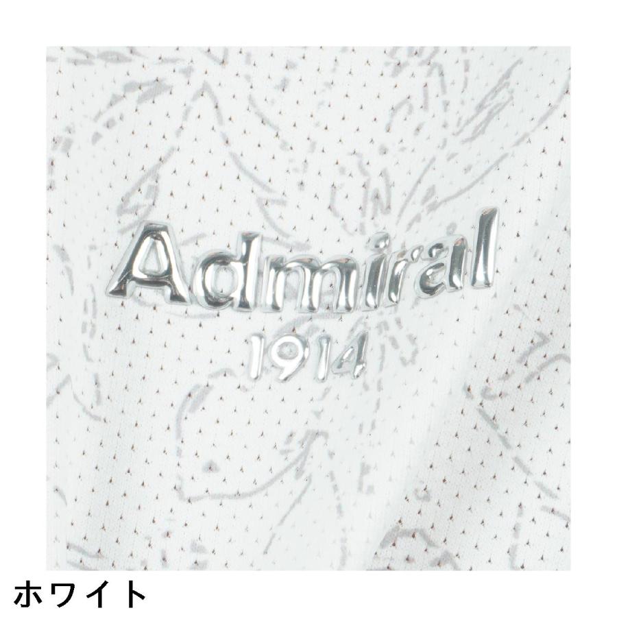 アドミラル Admiral ストレッチメッシュ リーフ柄半袖ポロシャツ レディスの画像