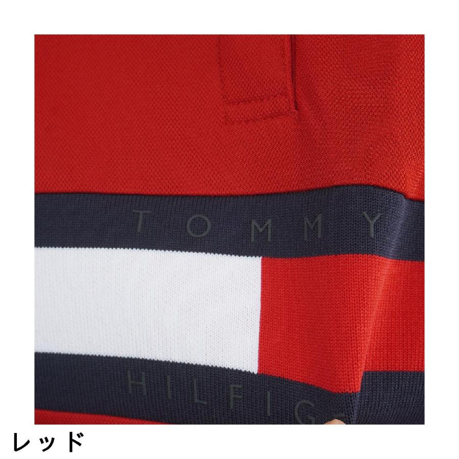 トミー ヒルフィガー ゴルフ TOMMY HILFIGER GOLF フラッグライン フレンチ半袖ポロシャツ レディスの画像