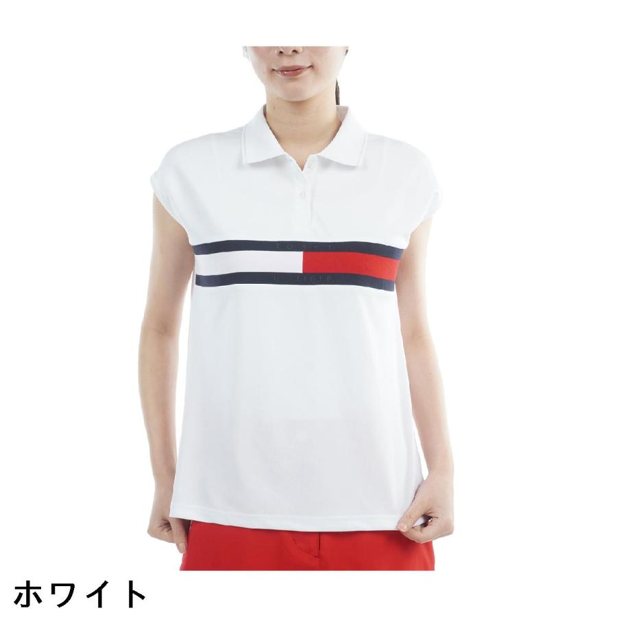 トミー ヒルフィガー ゴルフ TOMMY HILFIGER GOLF フラッグライン フレンチ半袖ポロシャツ レディスの画像