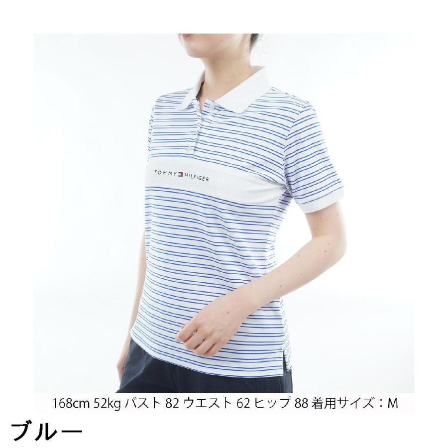 トミー ヒルフィガー ゴルフ TOMMY HILFIGER GOLF ストレッチ スタンダード ロゴ半袖ポロシャツ レディスの画像