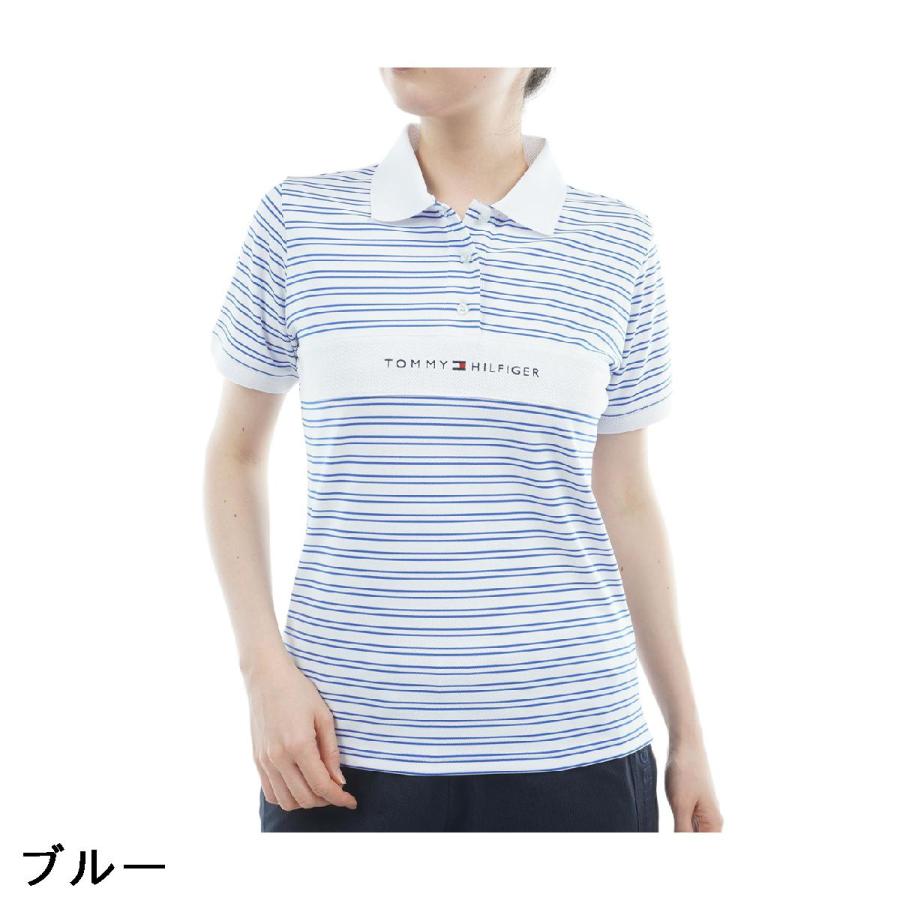 トミー ヒルフィガー ゴルフ TOMMY HILFIGER GOLF ストレッチ スタンダード ロゴ半袖ポロシャツ レディスの画像