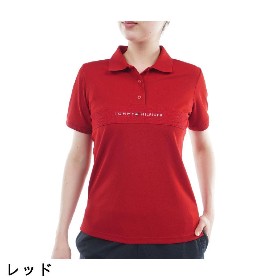 トミー ヒルフィガー ゴルフ TOMMY HILFIGER GOLF ストレッチ スタンダード ロゴ半袖ポロシャツ レディスの画像