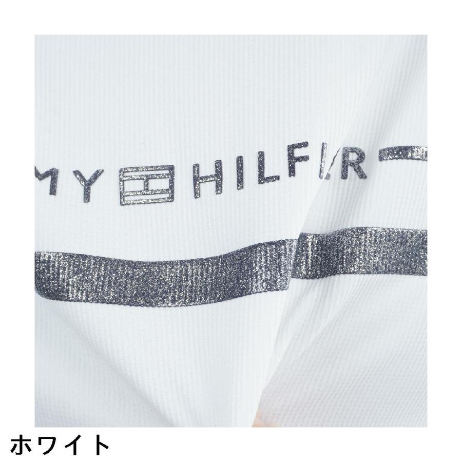 トミー ヒルフィガー ゴルフ TOMMY HILFIGER GOLF ワッフルリラックス モックネック半袖シャツ レディスの画像