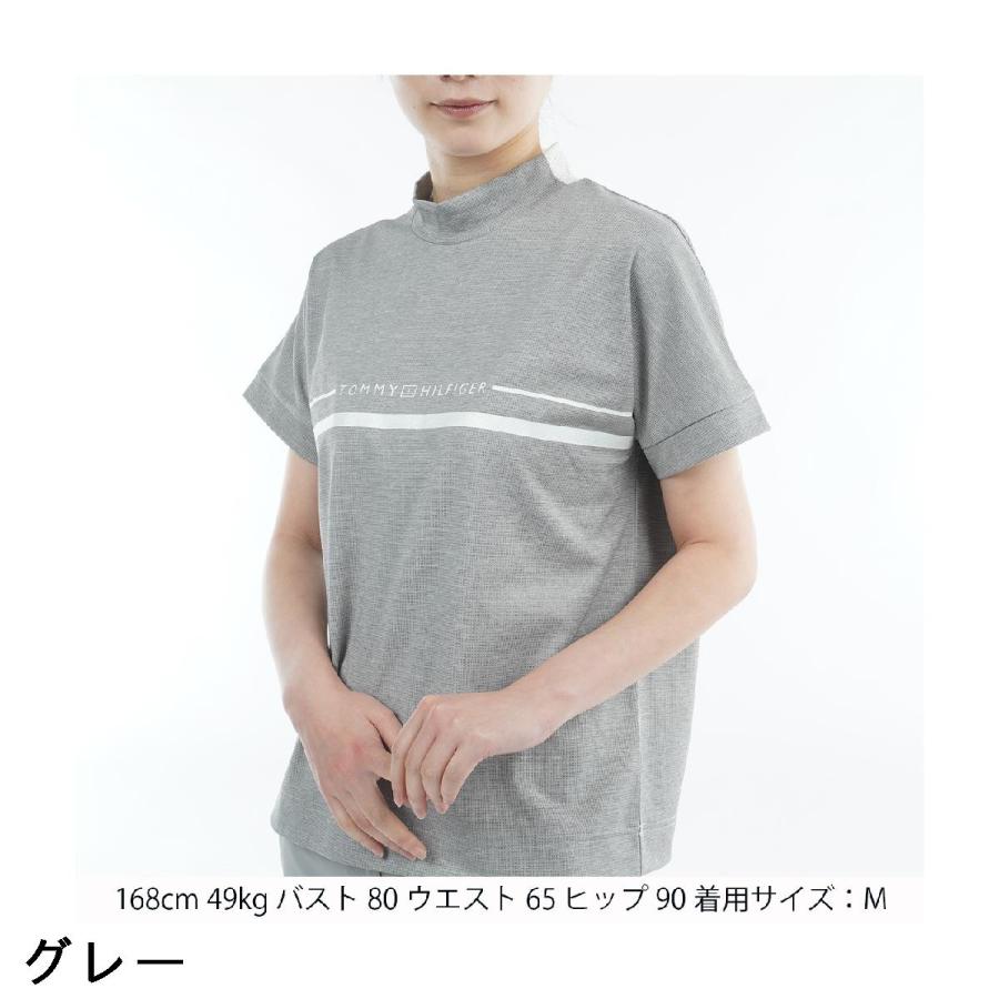 トミー ヒルフィガー ゴルフ TOMMY HILFIGER GOLF ワッフルリラックス モックネック半袖シャツ レディスの画像