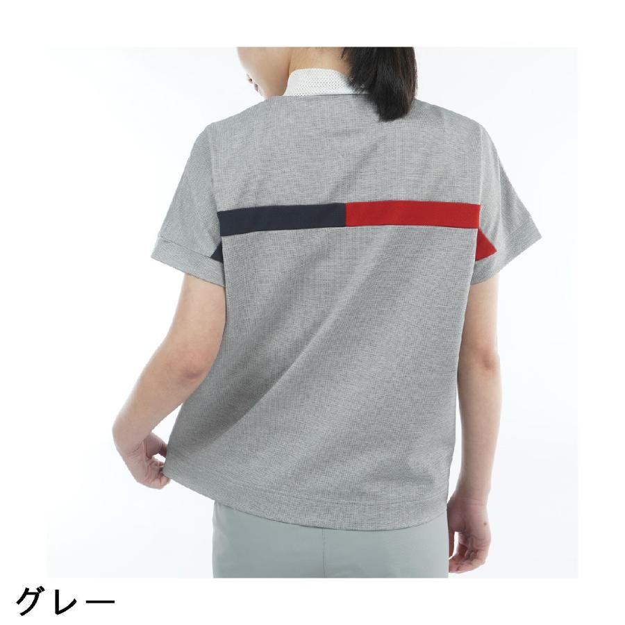 トミー ヒルフィガー ゴルフ TOMMY HILFIGER GOLF ワッフルリラックス モックネック半袖シャツ レディスの画像