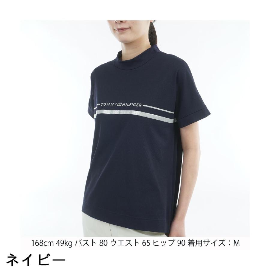 トミー ヒルフィガー ゴルフ TOMMY HILFIGER GOLF ワッフルリラックス モックネック半袖シャツ レディスの画像