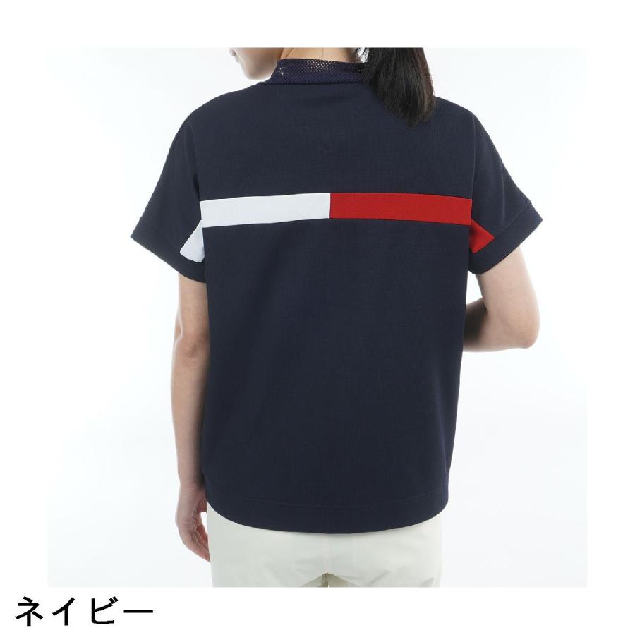 トミー ヒルフィガー ゴルフ TOMMY HILFIGER GOLF ワッフルリラックス モックネック半袖シャツ レディスの画像