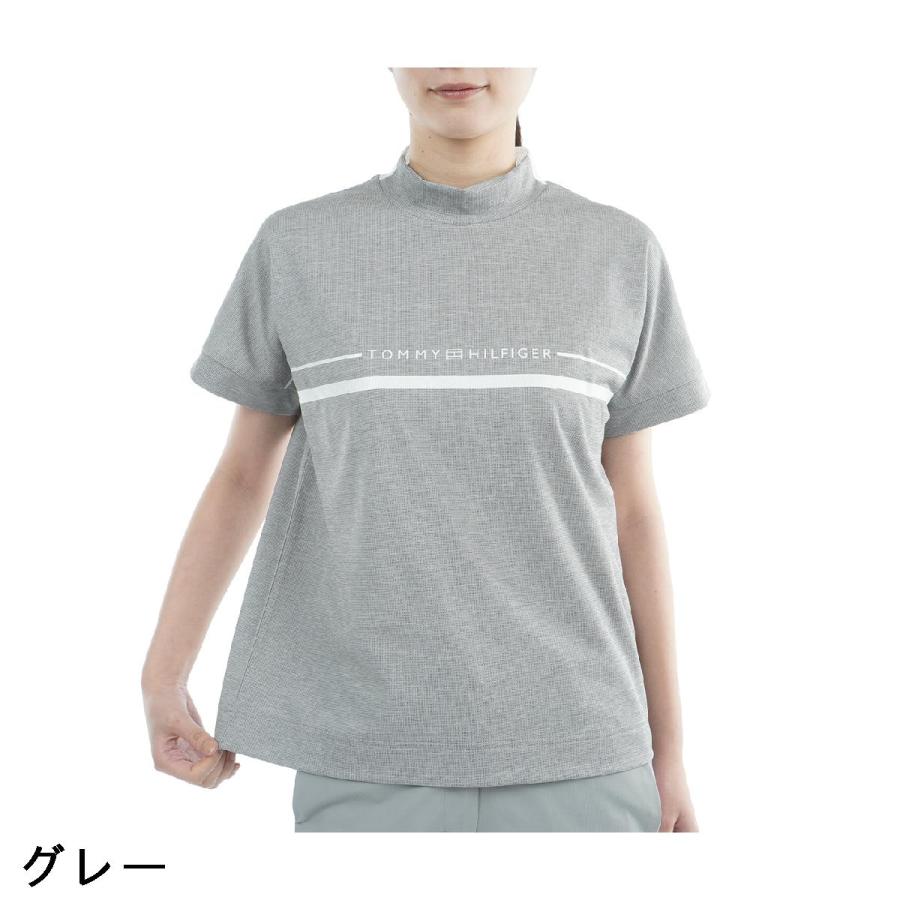 トミー ヒルフィガー ゴルフ TOMMY HILFIGER GOLF ワッフルリラックス モックネック半袖シャツ レディスの画像