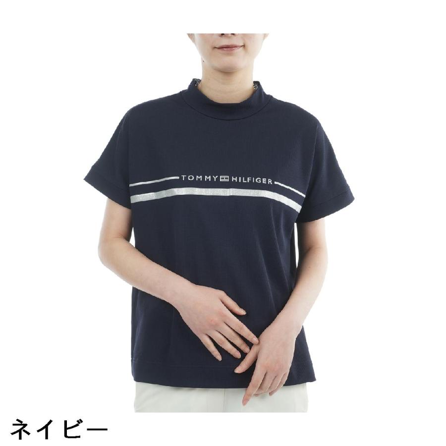 トミー ヒルフィガー ゴルフ TOMMY HILFIGER GOLF ワッフルリラックス モックネック半袖シャツ レディスの画像