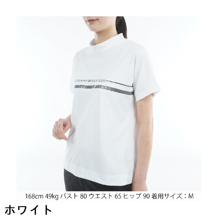トミー ヒルフィガー ゴルフ TOMMY HILFIGER GOLF ワッフルリラックス モックネック半袖シャツ レディスの画像