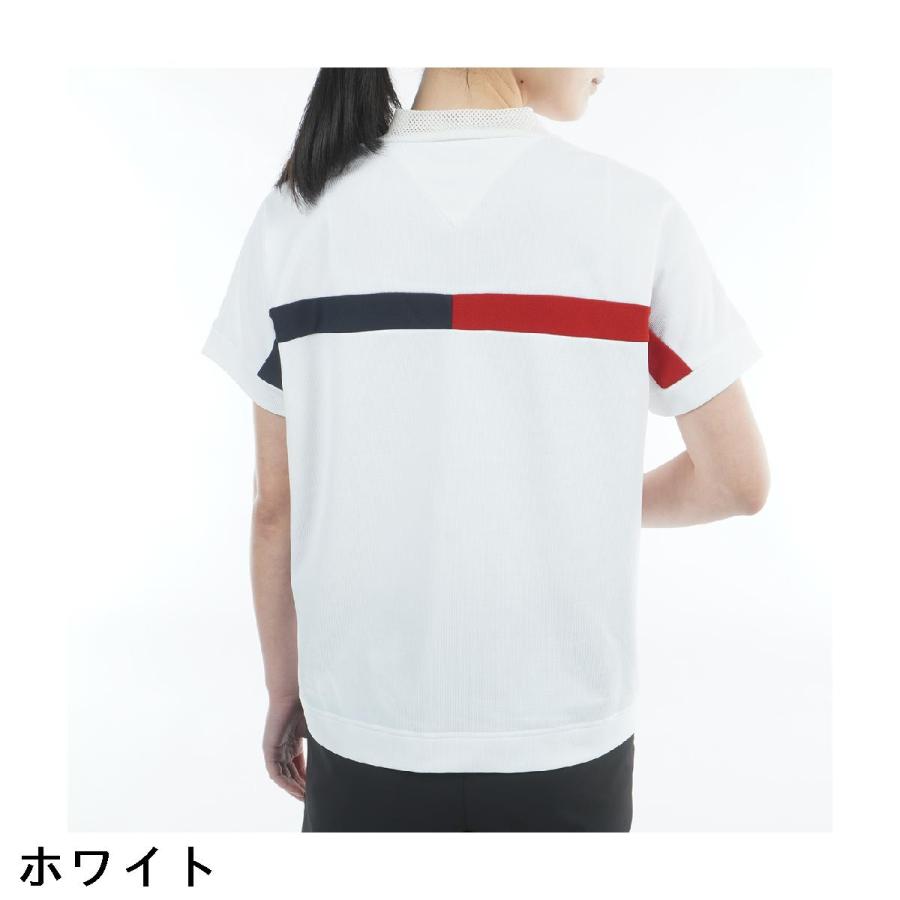 トミー ヒルフィガー ゴルフ TOMMY HILFIGER GOLF ワッフルリラックス モックネック半袖シャツ レディスの画像