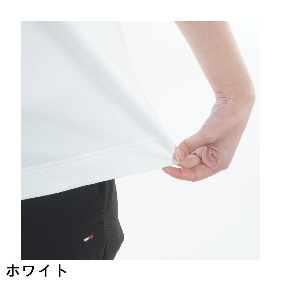 トミー ヒルフィガー ゴルフ TOMMY HILFIGER GOLF ワッフルリラックス モックネック半袖シャツ レディスの画像