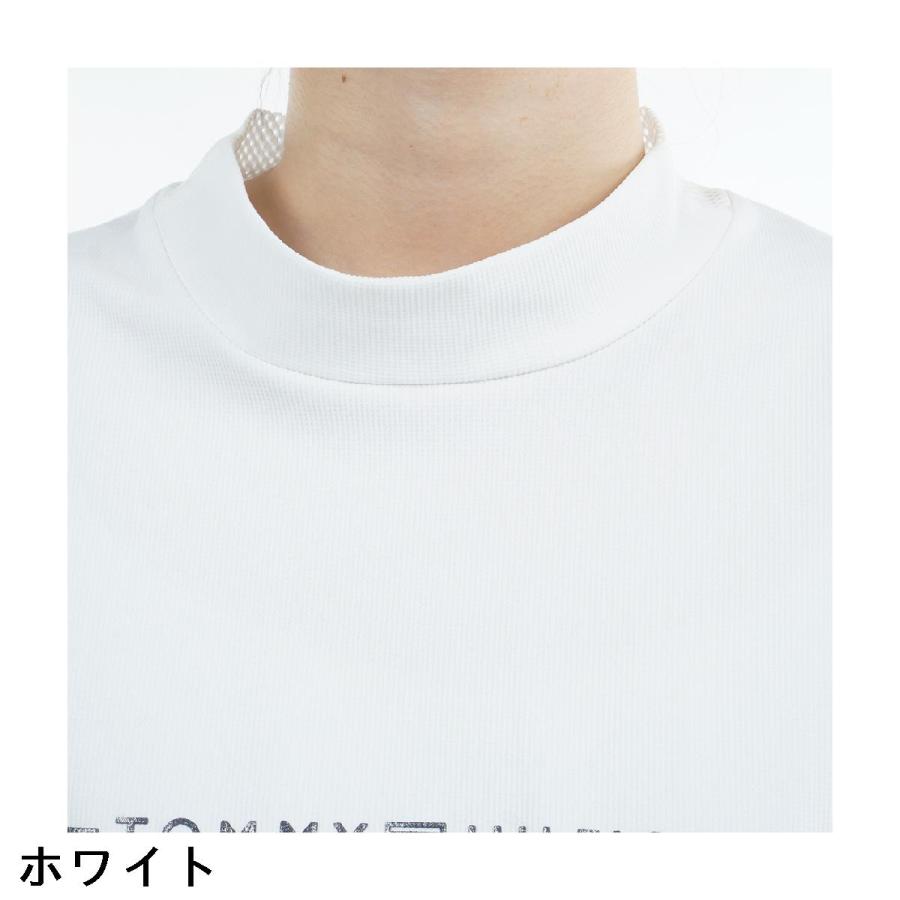 トミー ヒルフィガー ゴルフ TOMMY HILFIGER GOLF ワッフルリラックス モックネック半袖シャツ レディスの画像