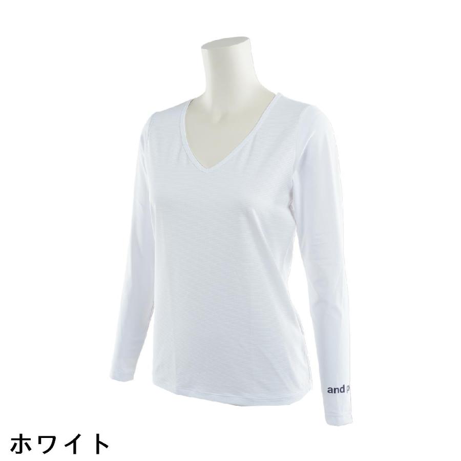 and per se（アンパスィ） ストレッチ COOL is COOL Vネック長袖 