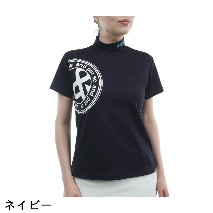 and per se（アンパスィ） ストレッチ SWING DRY メッシュ モック