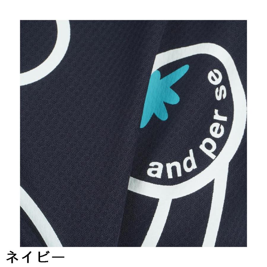 アンパスィ and per se ストレッチ COOL is COOL ディンプルモックネック半袖シャツ レディスの画像