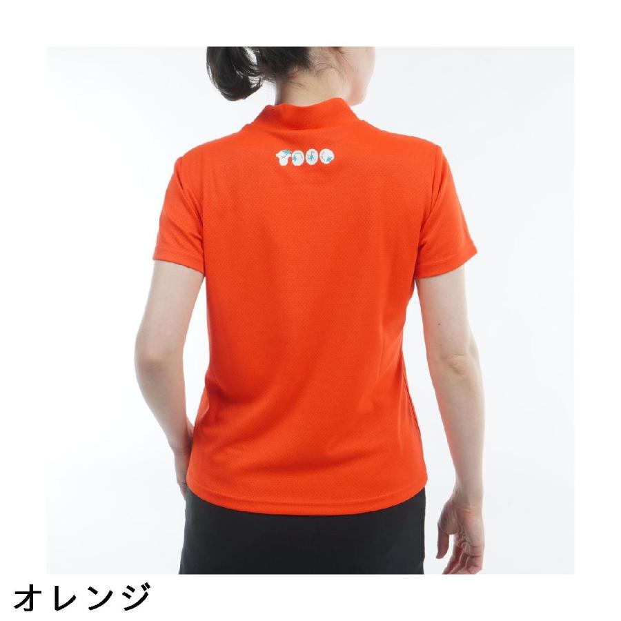 アンパスィ and per se ストレッチ COOL is COOL ディンプルモックネック半袖シャツ レディスの画像