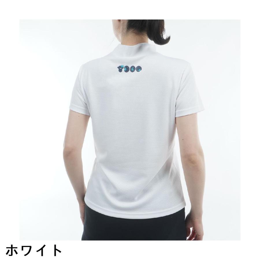 アンパスィ and per se ストレッチ COOL is COOL ディンプルモックネック半袖シャツ レディスの画像
