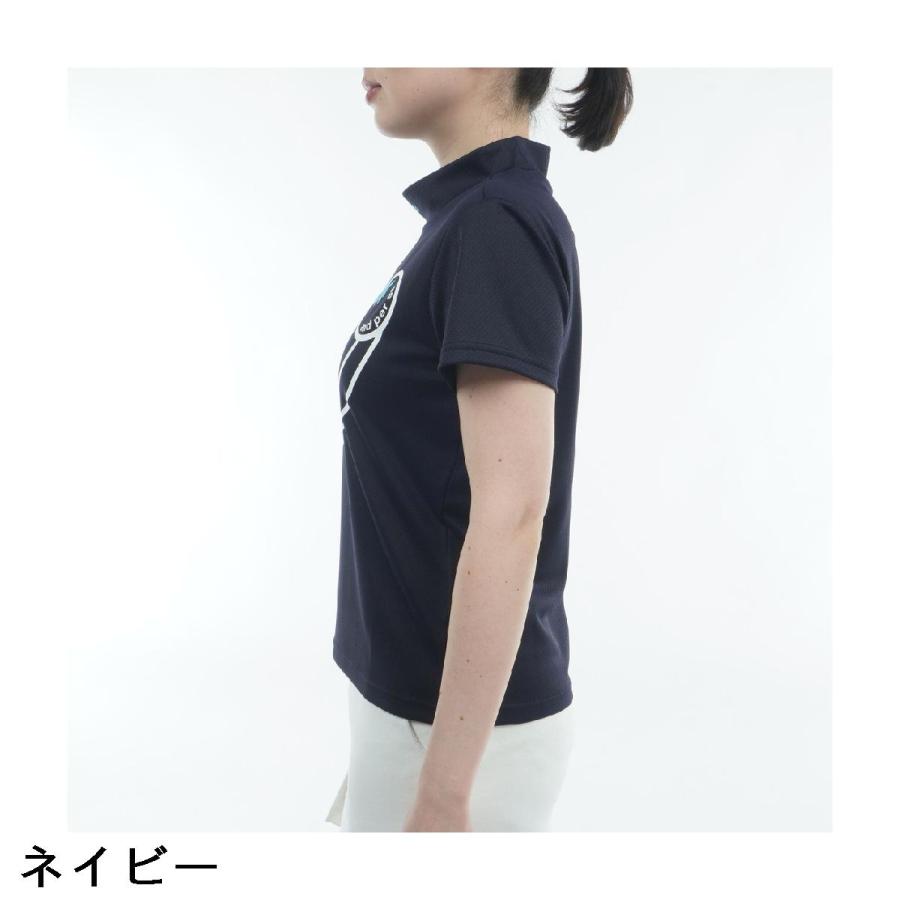 アンパスィ and per se ストレッチ COOL is COOL ディンプルモックネック半袖シャツ レディスの画像