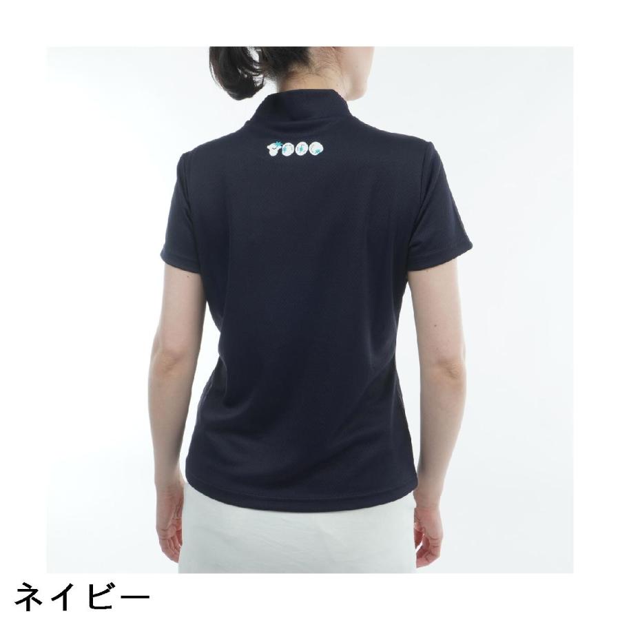 アンパスィ and per se ストレッチ COOL is COOL ディンプルモックネック半袖シャツ レディスの画像
