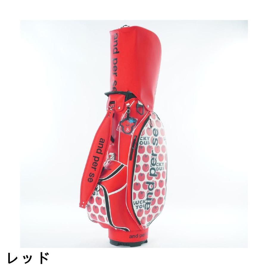 and per se ゴルフキャディバッグ レッド and per se（アンパスィ） キャディバッグ レディス : GDOゴルフ