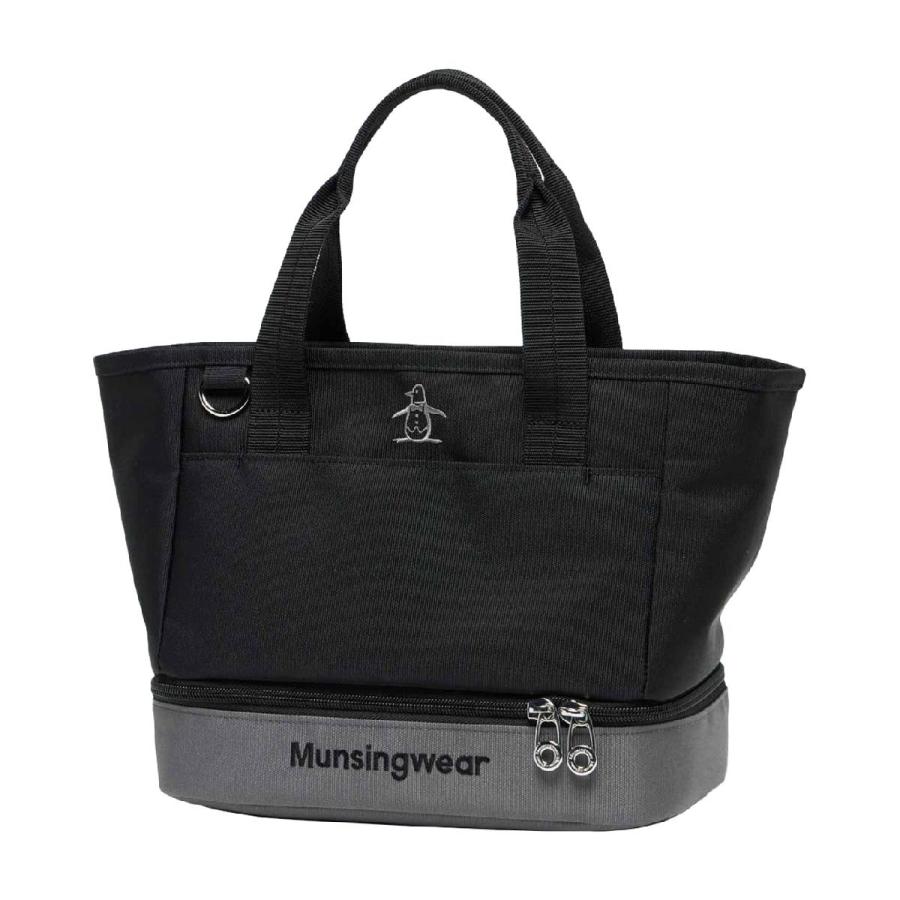 Munsingwear ゴルフ ロッカーバッグ ブラック Munsingwear（マンシングウェア） 保冷機能付き バイカラー2層式カート
