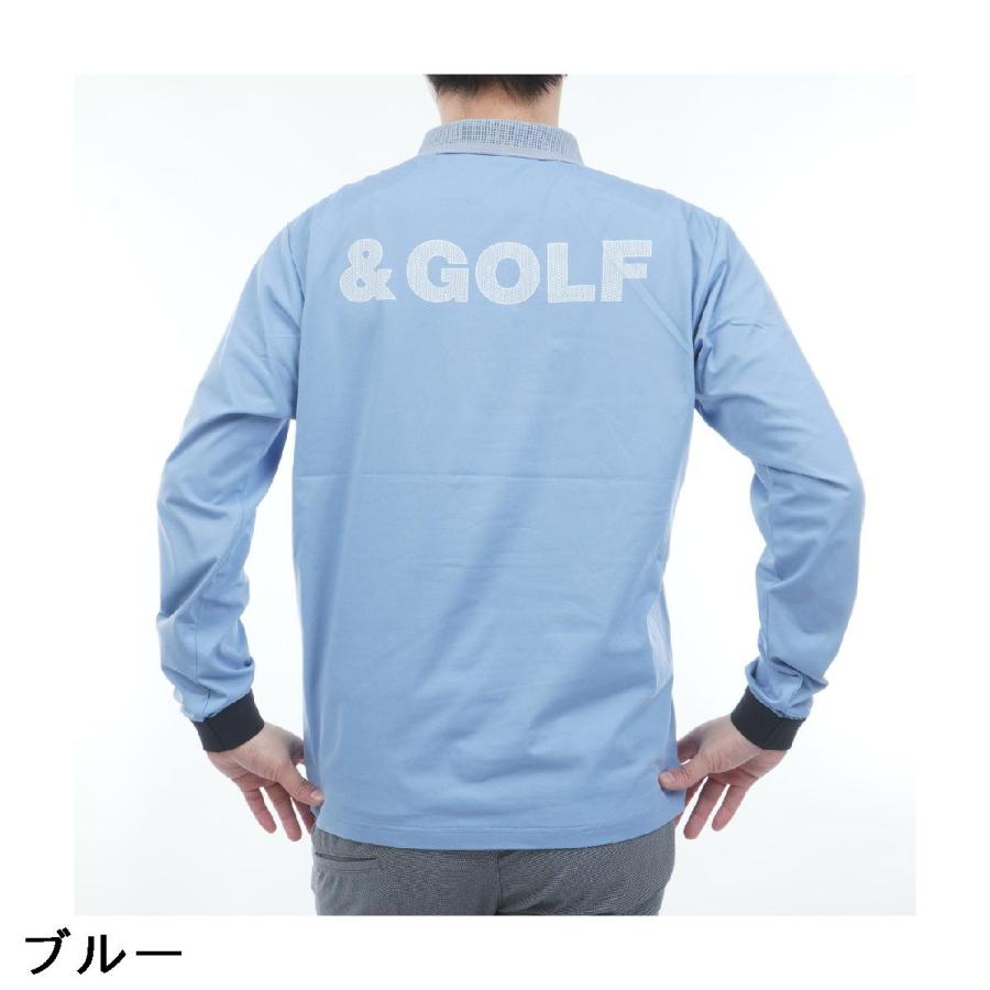 アンパスィ and per se & GOLF ストレッチ クール＆フレックス 長袖ポロシャツ