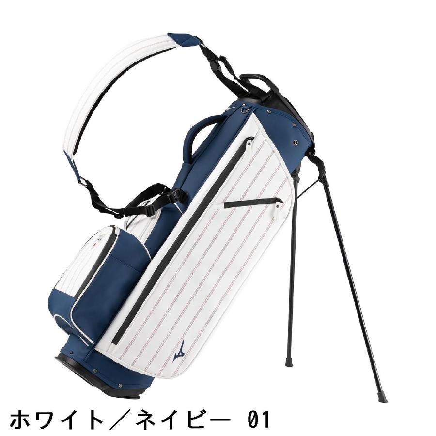 軽量 Mizuno キャディバッグ ホワイト/ブルー MIZUNO（ミズノ） JPX LIMITED キャディバッグ 5LJC2241 9.5型