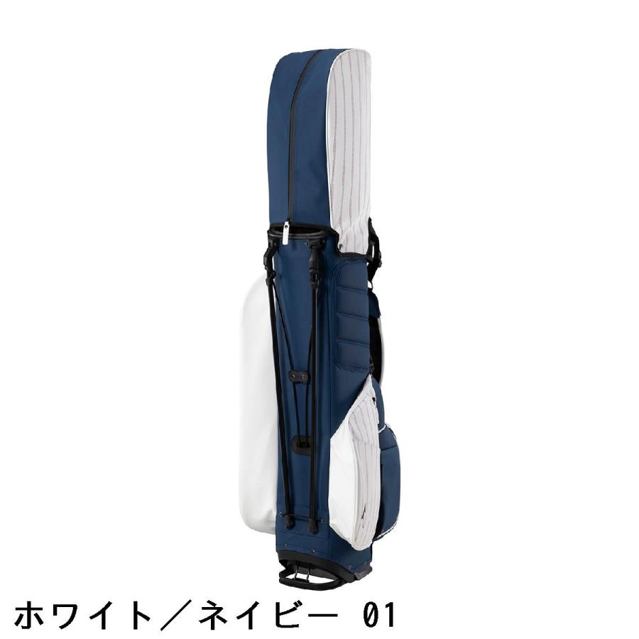 ミズノ キャディバッグ スタンド式 8型 ブルー系 ミズノ mizuno キャディバッグ スタンド式 ダブルショルダーベルト
