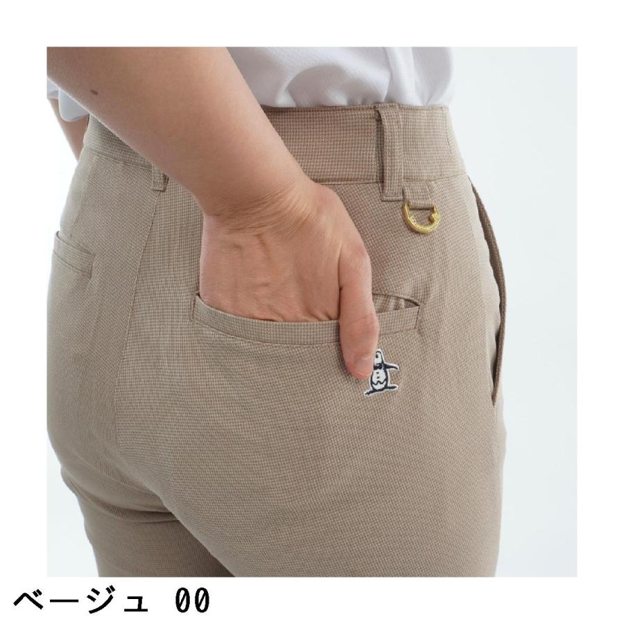 マンシングウェア Munsingwear ストレッチハウンドトゥース地柄パンツ レディスの画像